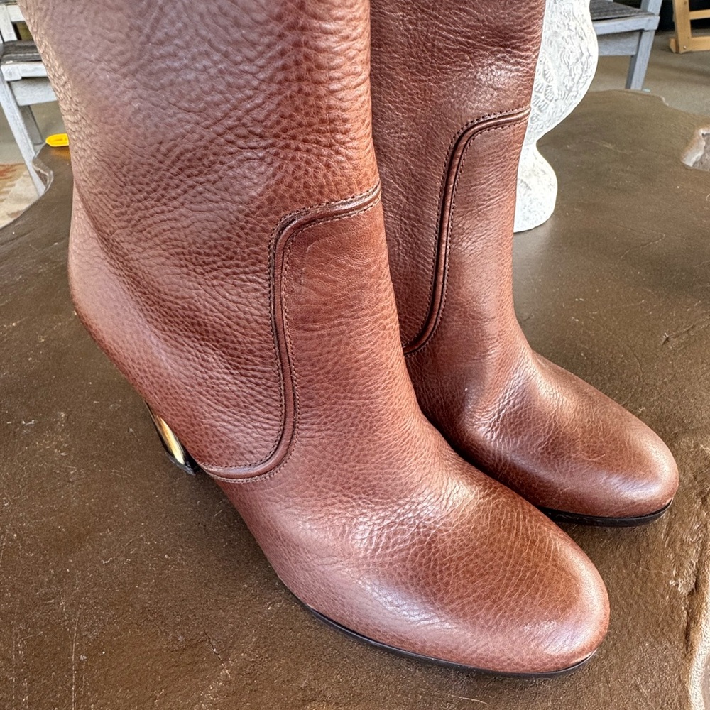 ✨ Ralph Lauren Purple Label Brown Leather Booties ✨